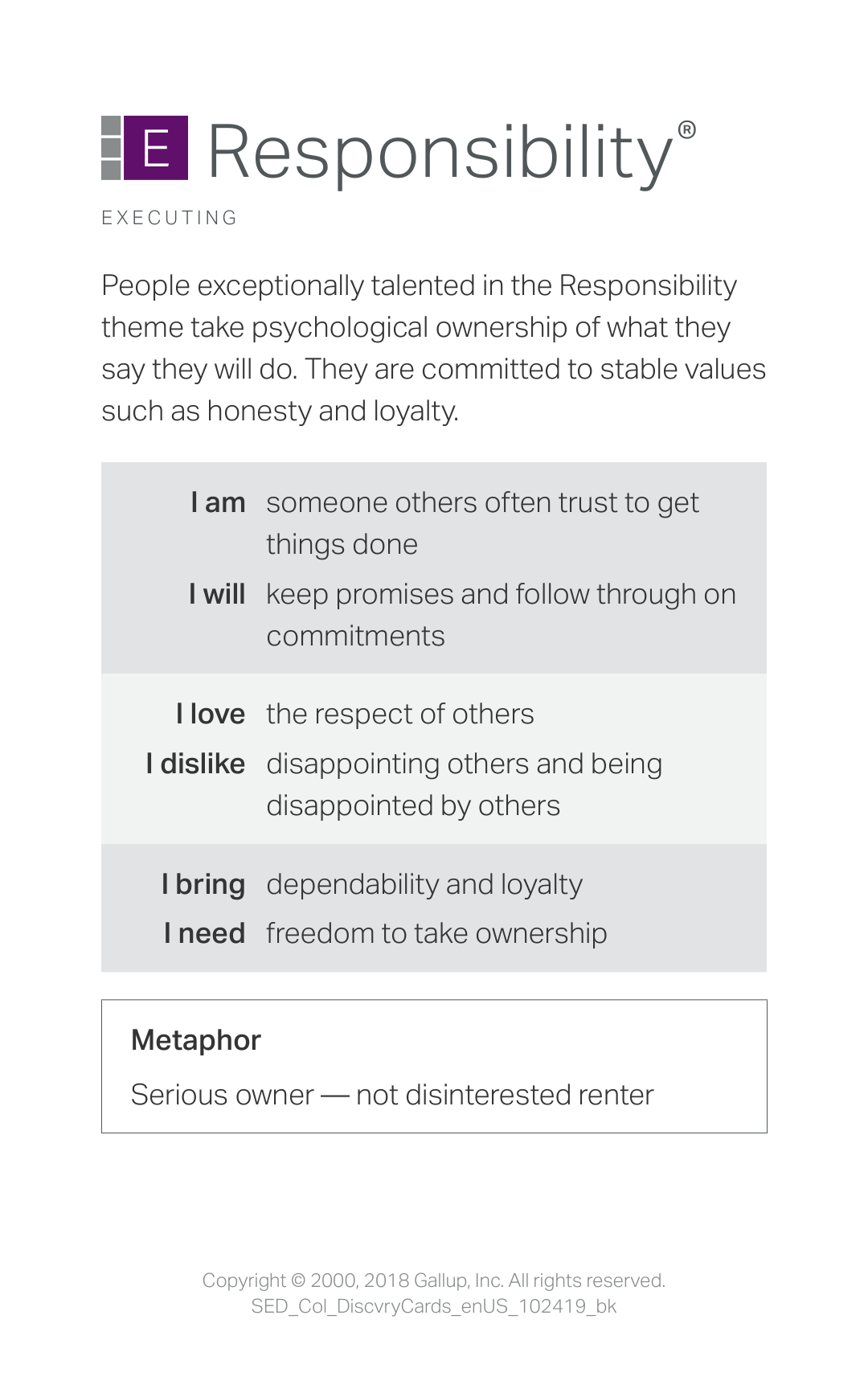 Responsibility